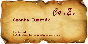 Csonka Euszták névjegykártya